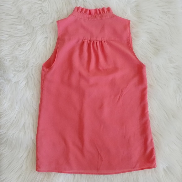 J.Crew Pink Salmon Sleeveless Button up Top - Picture 2 of 5